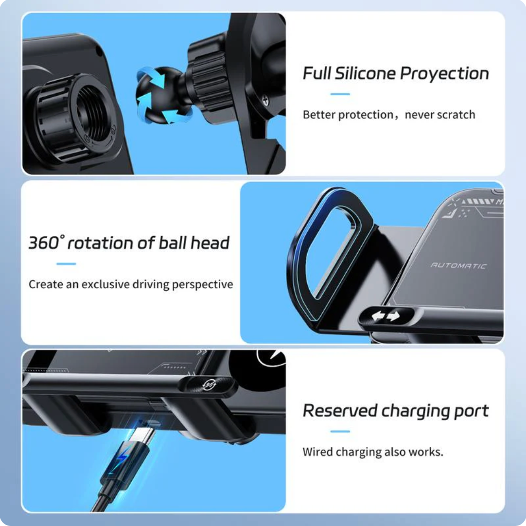Wireless Charging Rotating Car Mount