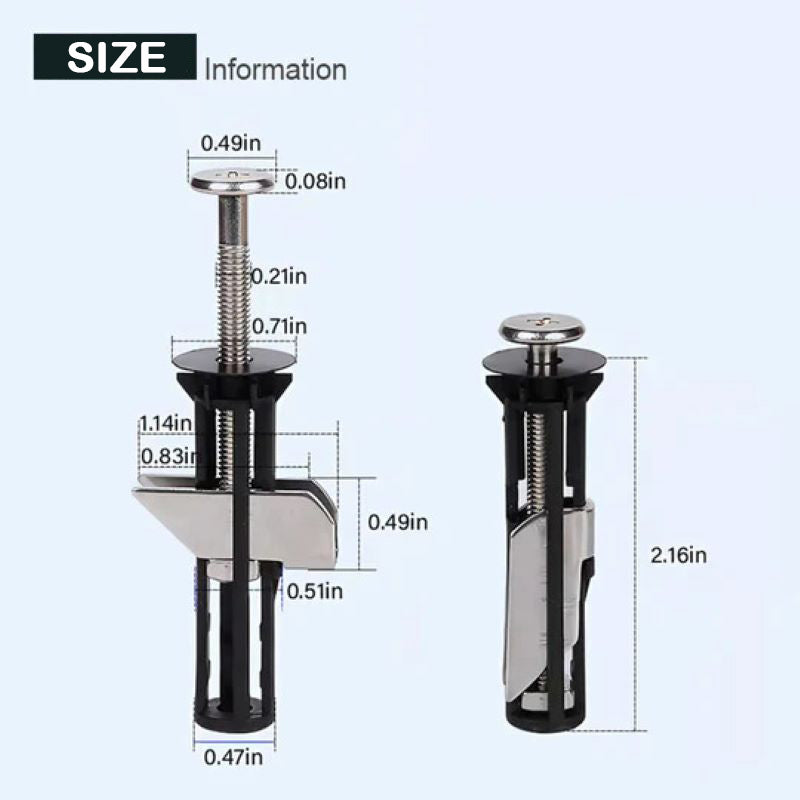 Vexlavoshop Heavy Duty Toilet Seat Fastener Bolt kit - SIZE