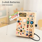 Montessori Wooden LED Busy Switch Board