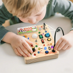 Montessori Wooden LED Busy Switch Board