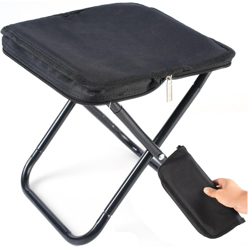 Waregami Heavy Duty Portable Outdoor Stool - BLACK