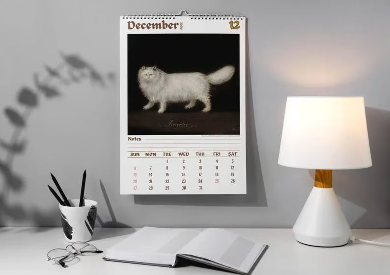 🗓️Weird cats in renaissance 2026 Wall Calendar