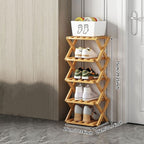 Doresty Wooden Collapsible Shoes Shelf: Space-Saving & Practical Design