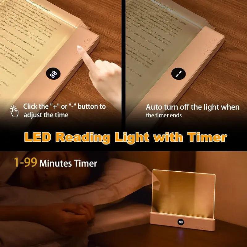 🌟 Rechargeable Clear LED Flat Book Lights