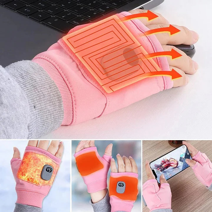 (🌲Early Christmas Sale- 49% OFF) USB Adjustable heating gloves with digital display