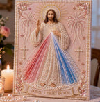 Actualon Divine Mercy Jesus & Holy Mary Pearl Art Kits – DIY Catholic Pearl Painting Crafts