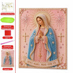 Actualon Divine Mercy Jesus & Holy Mary Pearl Art Kits – DIY Catholic Pearl Painting Crafts