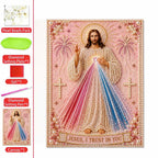 Actualon Divine Mercy Jesus & Holy Mary Pearl Art Kits – DIY Catholic Pearl Painting Crafts