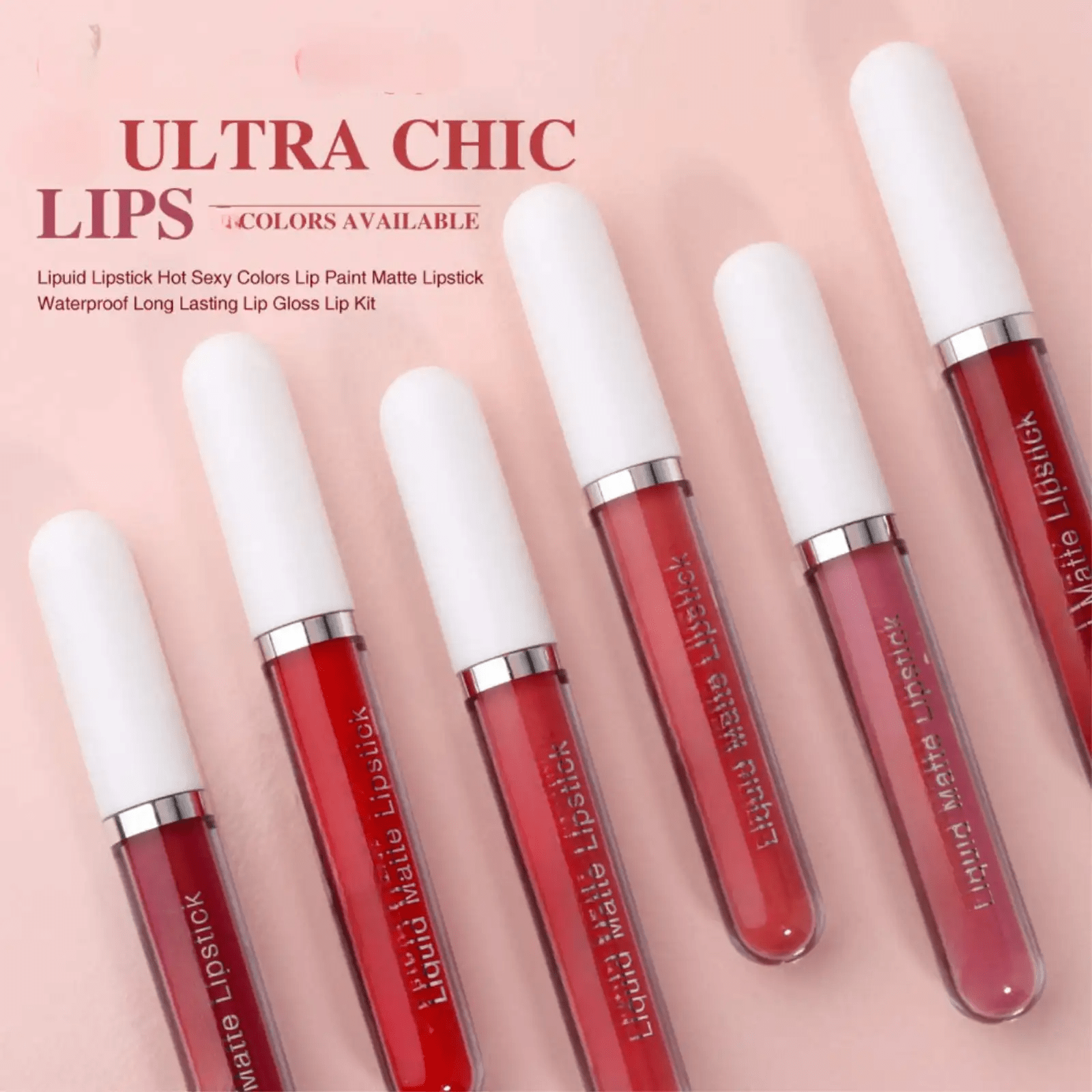 Ahlwo 10Pcs Liquid Matte Matt Lipstick Set, Long Lasting Lipstick 24 hour Waterproof Lip Gloss