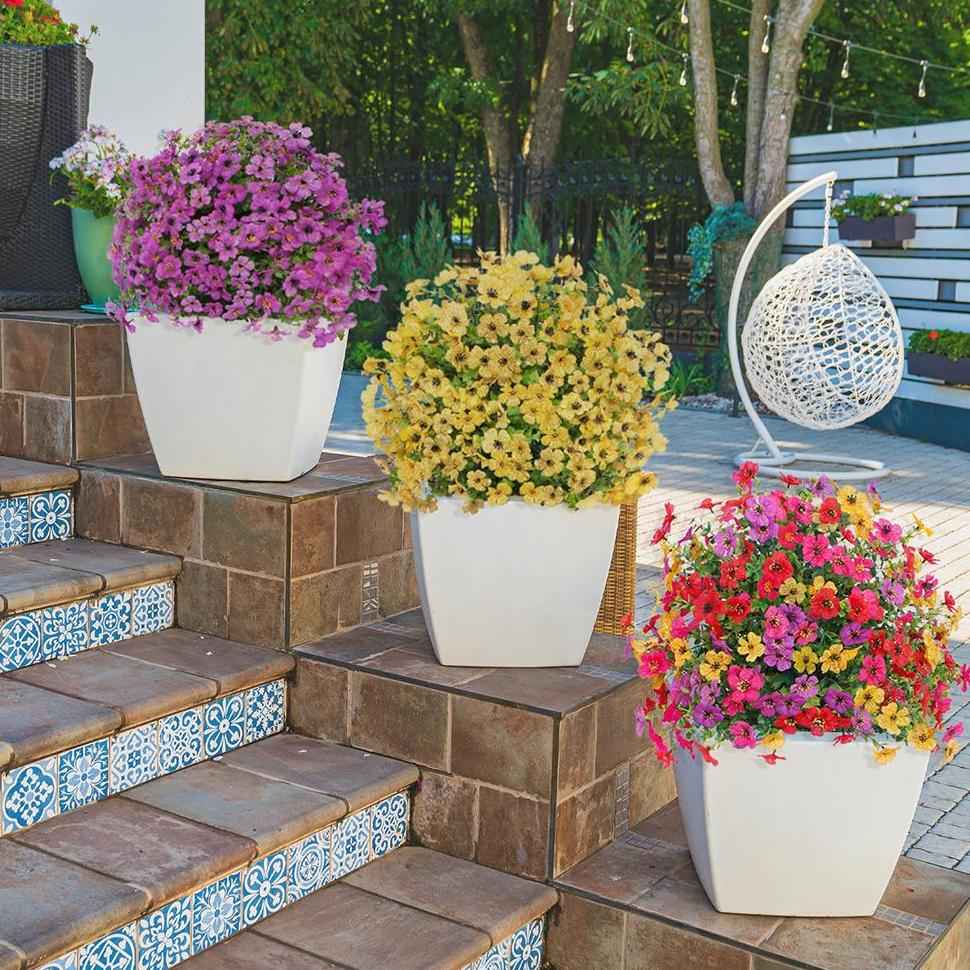 Ahlwo Outdoor/Indoor UV Resistant & Waterproof Artificial Flower Decor