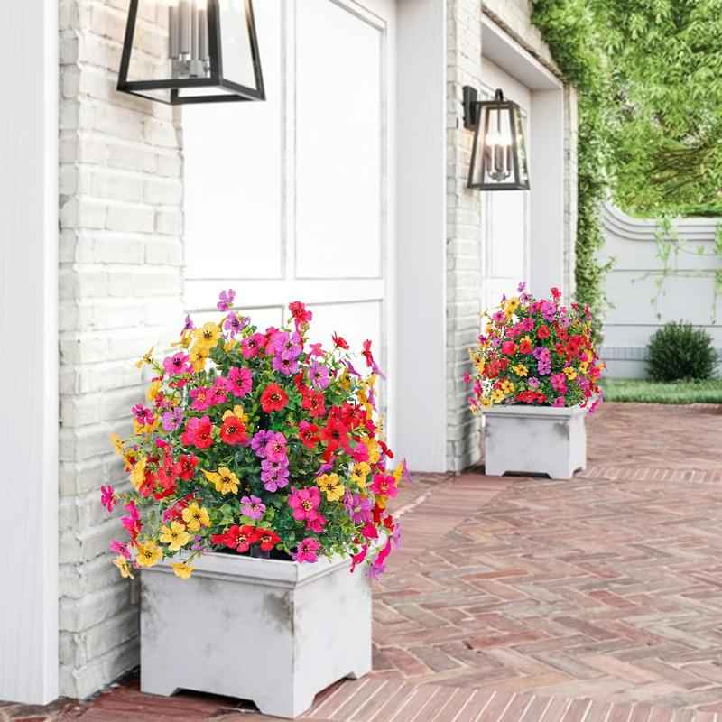 Ahlwo Outdoor/Indoor UV Resistant & Waterproof Artificial Flower Decor