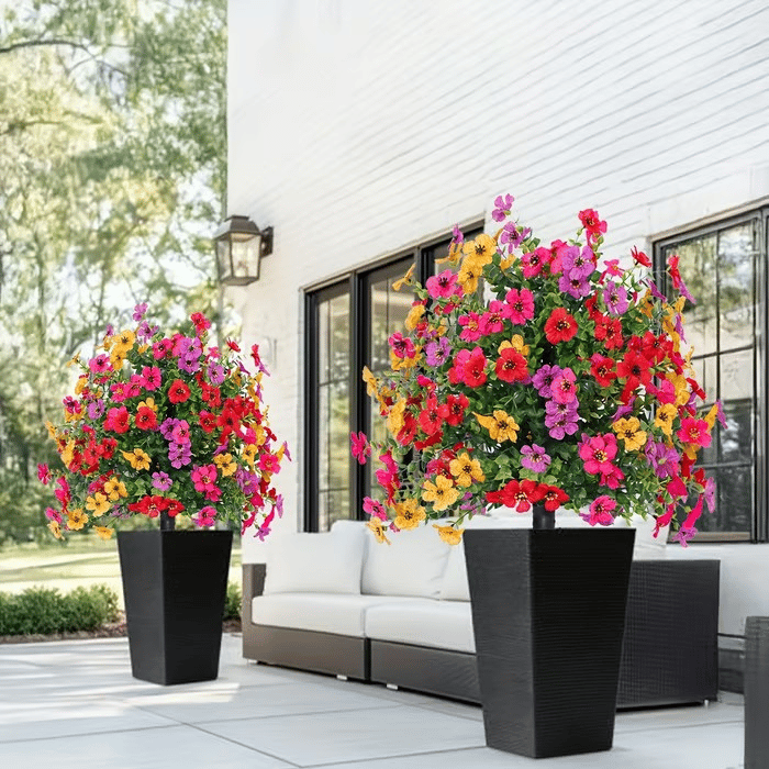 Ahlwo Outdoor/Indoor UV Resistant & Waterproof Artificial Flower Decor