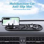 Autoyunn Multifunction Car Mat with Phone Holder Hidden Number Plate