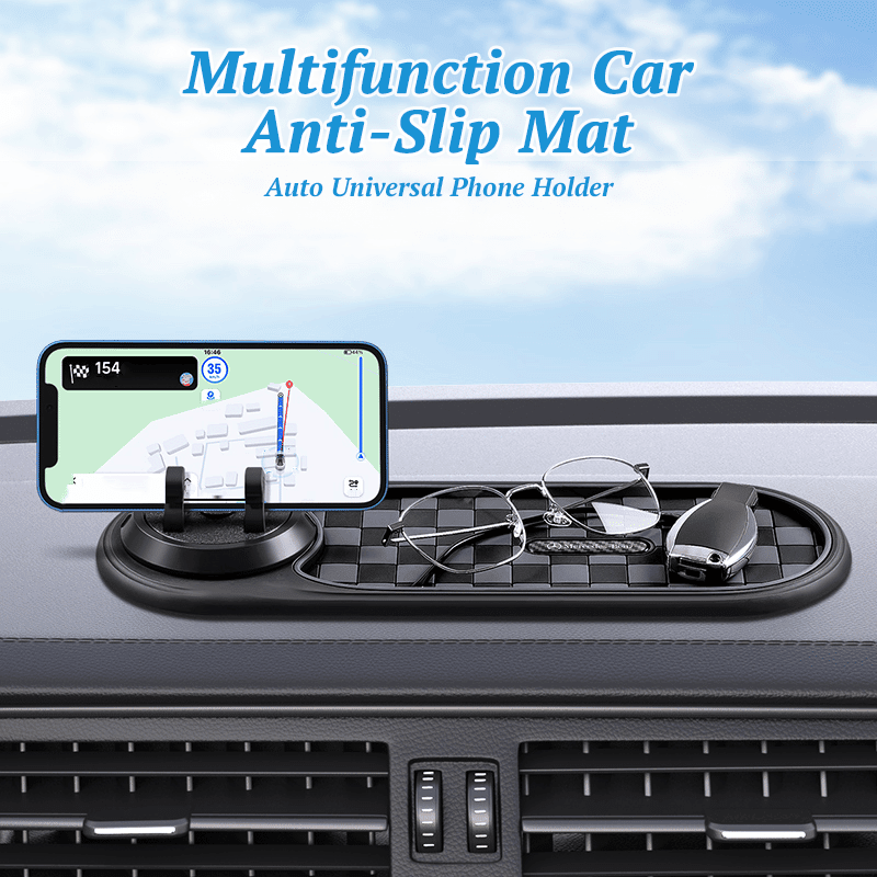 Autoyunn Multifunction Car Mat with Phone Holder Hidden Number Plate