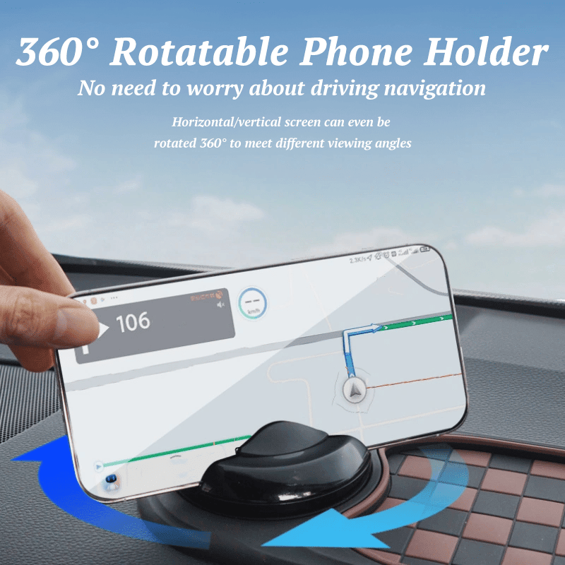 Autoyunn Multifunction Car Mat with Phone Holder Hidden Number Plate