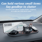 Autoyunn Multifunction Car Mat with Phone Holder Hidden Number Plate