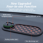 Autoyunn Multifunction Car Mat with Phone Holder Hidden Number Plate
