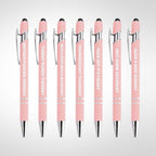 Retailgoodss Funny Stress-Relief Daily Quotes Metal Ballpoint Pen Set (7 Pcs)