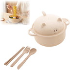 Everyneeding Cute Piggy Ramen Bowl Set