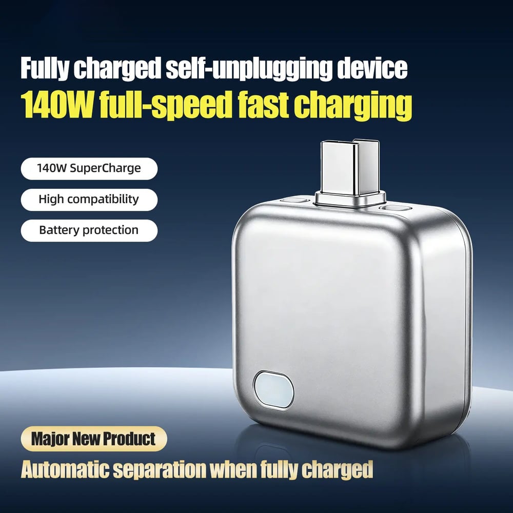 Comprisely Smart Auto Stop Charging Protector - AI Auto Disconnect 140W Fast Charger | Overcharge Protection for iPhone & Android