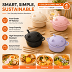 Everyneeding Cute Piggy Ramen Bowl Set