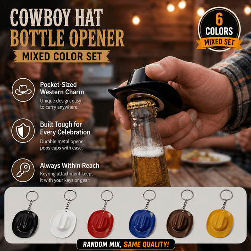 Cartivra Cowboy Hat Keychain Opener