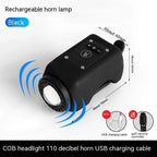 Holiisummer Bike Electronic Horn with Large Range Floodlight