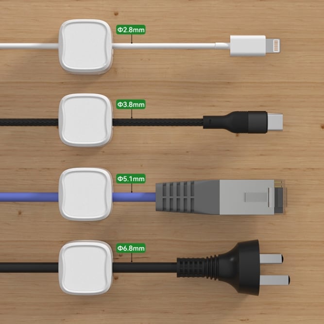 Pleteffect Magnetic Cord Organizer, Easy Secure Adhesive Cable Management