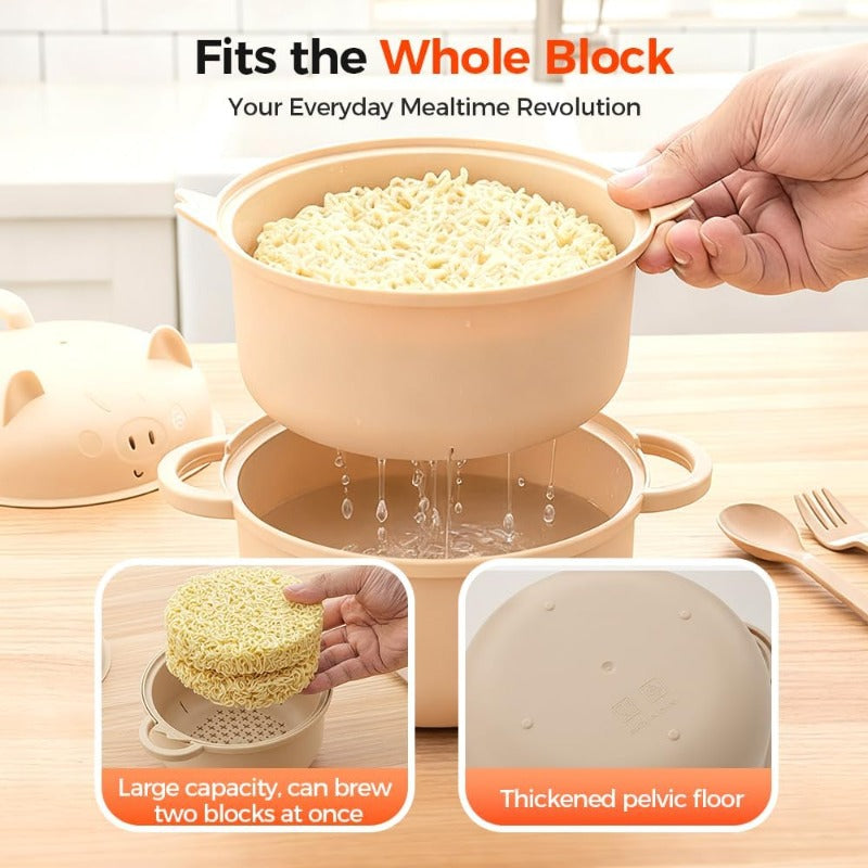 Everyneeding Cute Piggy Ramen Bowl Set