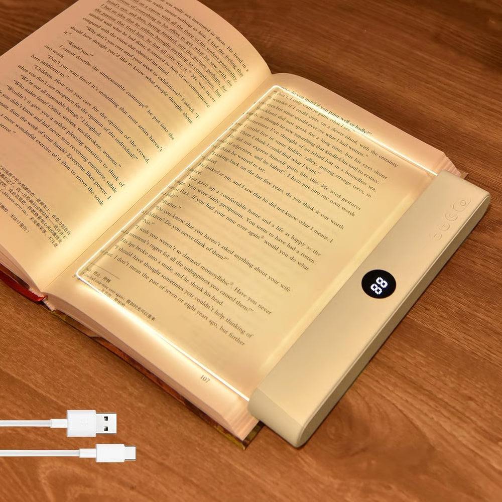 🌟 Rechargeable Clear LED Flat Book Lights