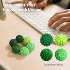 ClickiKeys Magnetic Silent Fidget Balls 6 Pack - Soft Silicone Sensory Toys for Teens & Adults - Silent Stress Relief