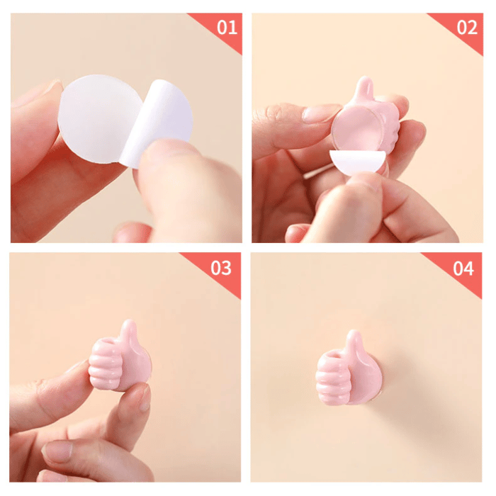 Pleteffect Creative Thumbs Up Shape Wall Hook