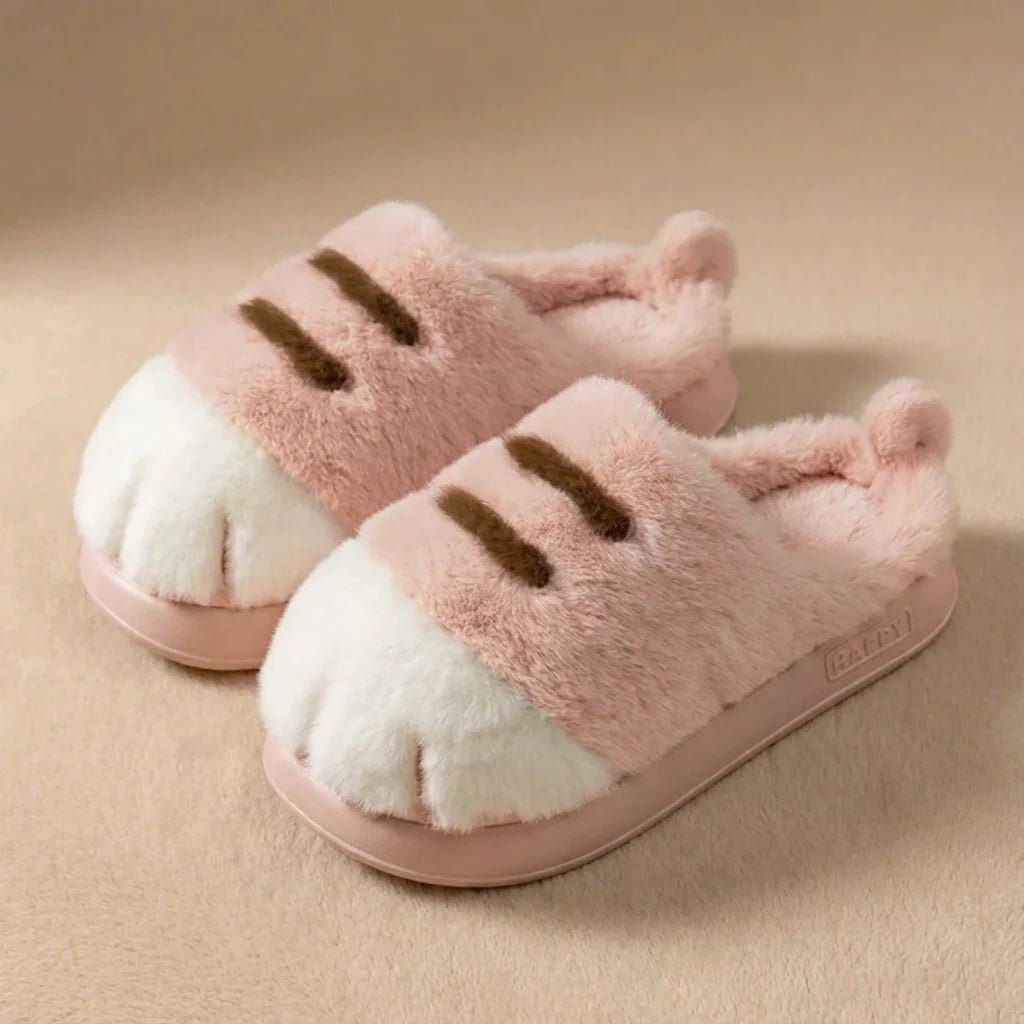 Domisana Cat Paw Plush Slippers