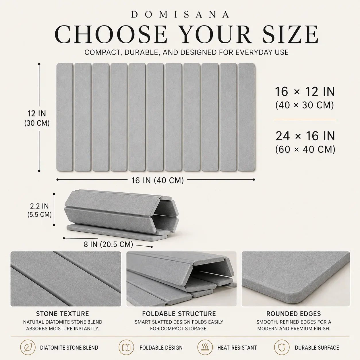 Domisana The InstaDry Stone Mat