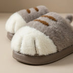 Domisana Cat Paw Plush Slippers