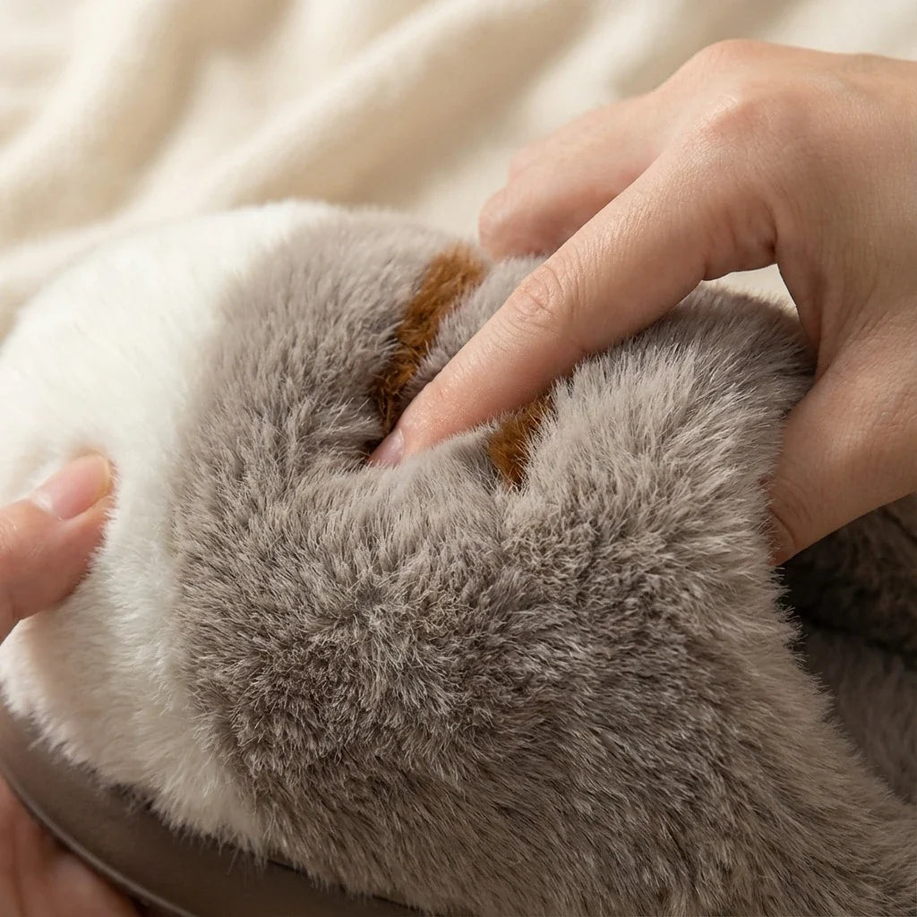 Domisana Cat Paw Plush Slippers
