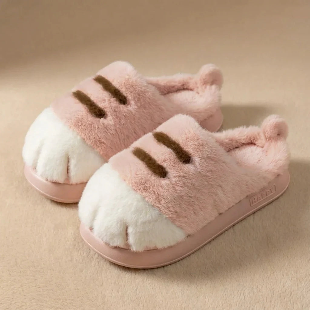 Domisana Cat Paw Plush Slippers