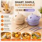 Everyneeding Cute Piggy Ramen Bowl Set