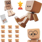Mary Ackerman Shop Shaking Feet Wooden Doll - Sways with 12 Pcs Magnetic Expressions