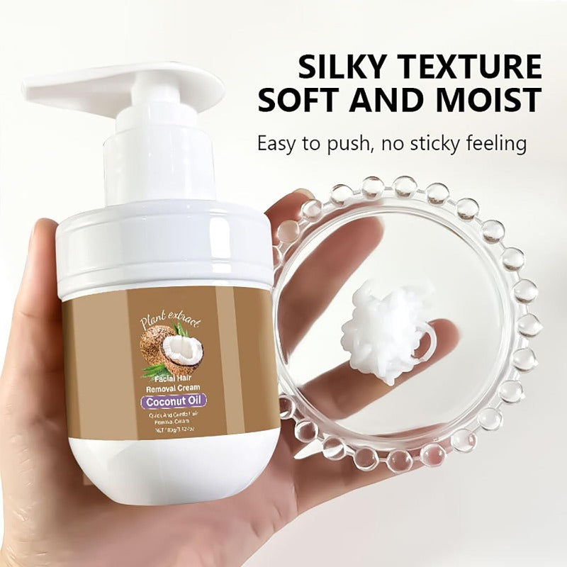Shoplarke Coconut Oil Facial & Body Hair Removal Cream – Gentle & Moisturizing