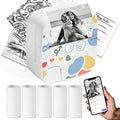Eternipeace Mini Portable Sticker Printer with 5 Rolls Paper