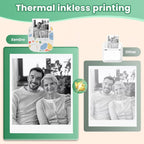 Eternipeace Mini Portable Sticker Printer with 5 Rolls Paper