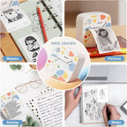 Eternipeace Mini Portable Sticker Printer with 5 Rolls Paper