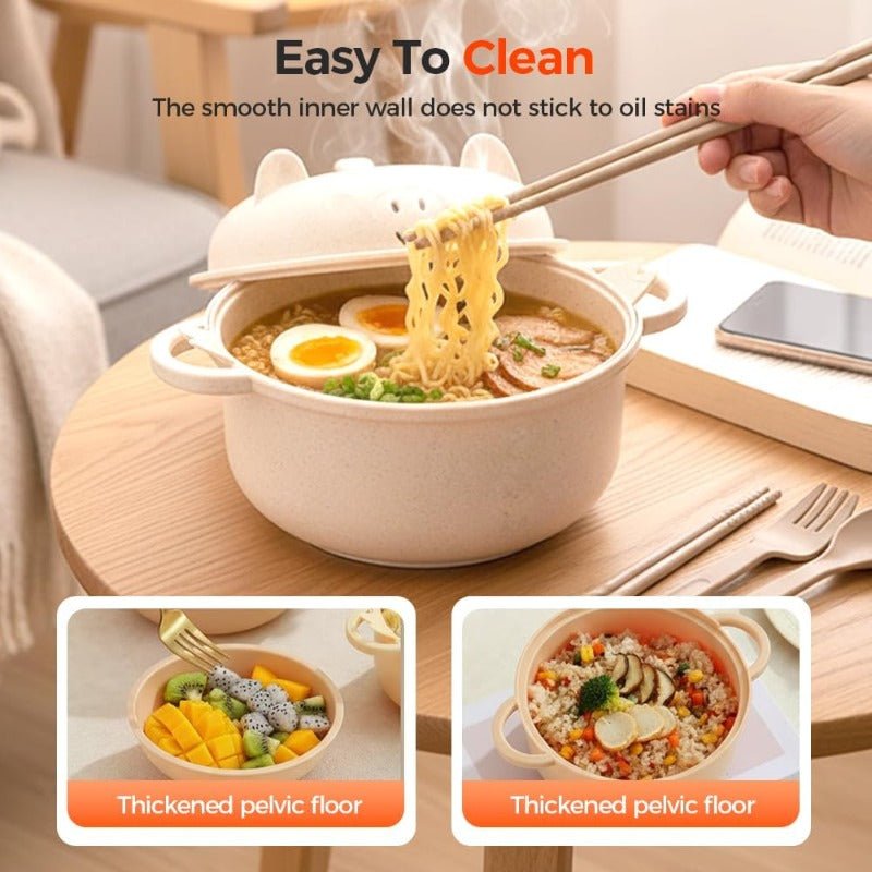 Everyneeding Cute Piggy Ramen Bowl Set