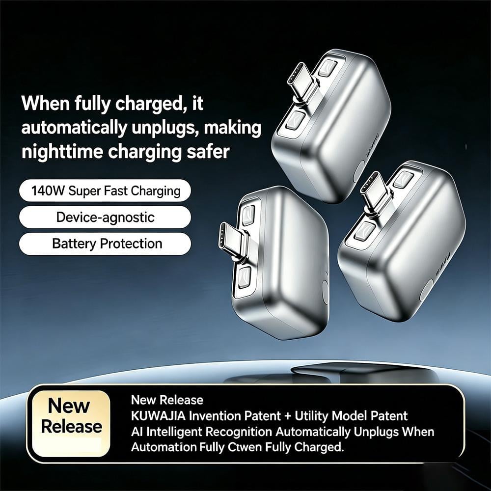 Comprisely Smart Auto Stop Charging Protector - AI Auto Disconnect 140W Fast Charger | Overcharge Protection for iPhone & Android