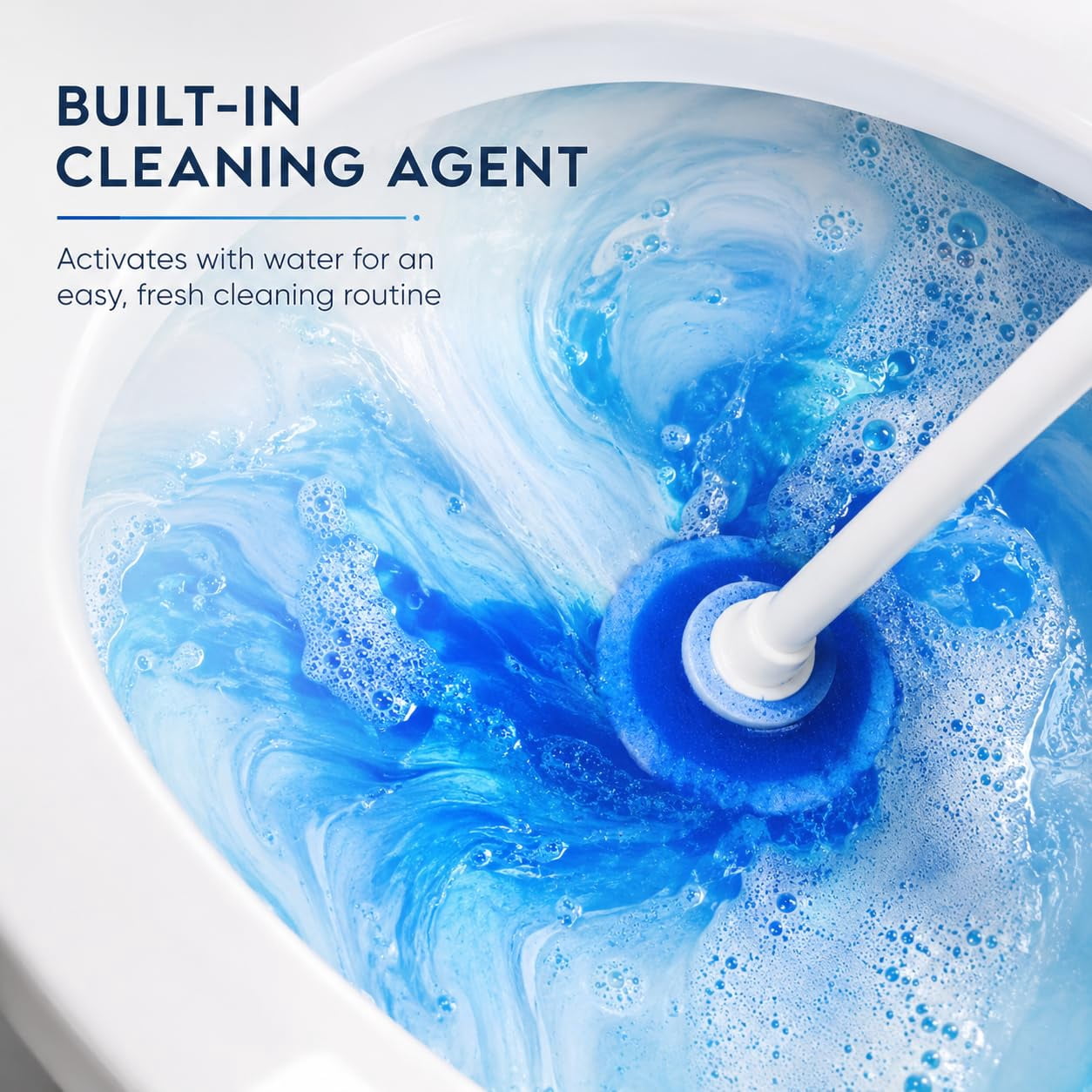 Keepholdly Hands-Free Flip-Top Disposable Toilet Brush