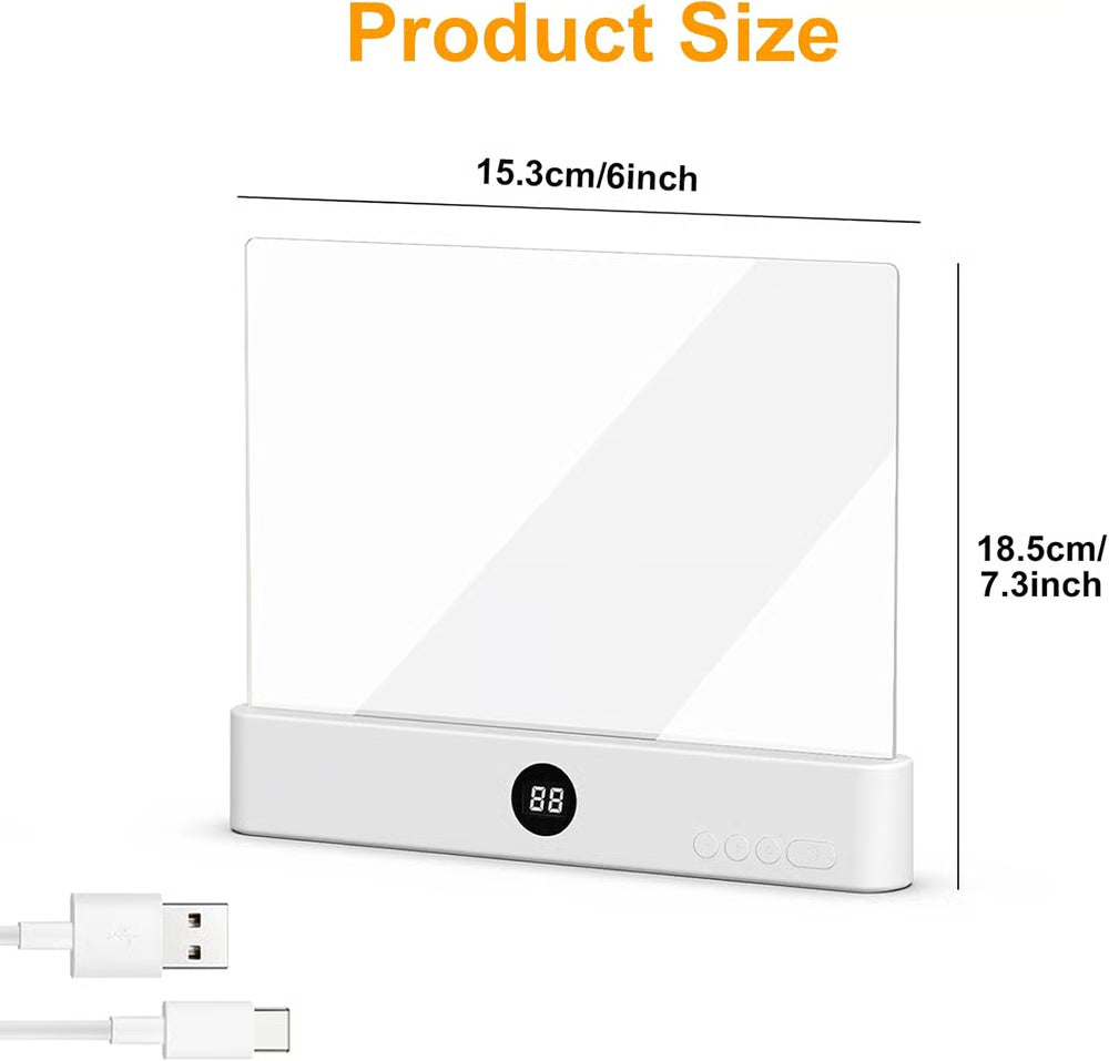 🌟 Rechargeable Clear LED Flat Book Lights