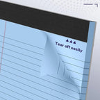Prefermight Office Pop! Wide Legal Pad – Colorful, Landscape, Double Ruling, 30 Easy‑Tear Sheets