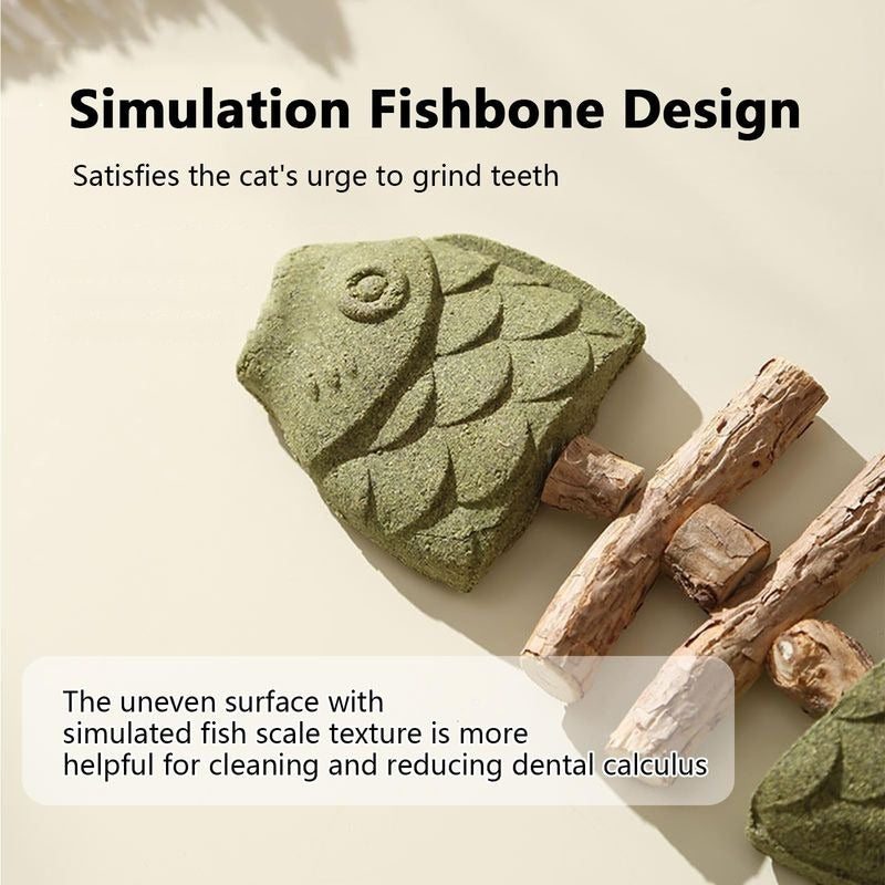 Hotjoiestore Catnip & Silvervine Chew ( 3pcs ) - Edible Dental Chew Toys for Cats/Kittens, with Catnip/Silvervine/Gall Fruit, Interactive for Indoor Cats