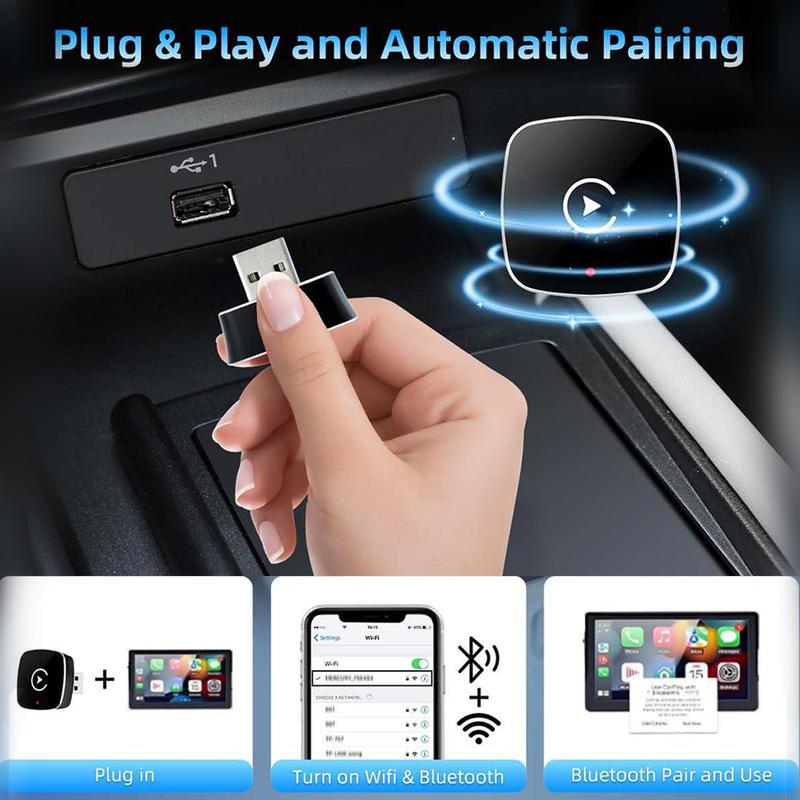 2-in-1 Adapter: Wireless CarPlay & Android Auto